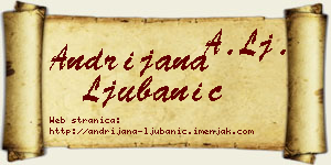 Andrijana Ljubanić vizit kartica
